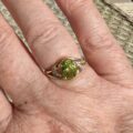 Peridot & diamond Ring in 14ct Gold