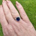 Lab Grown Synthetic Sapphire Ring in 10ct Gold