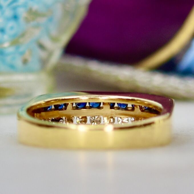 Sapphire & Diamond Ring in 14ct Gold