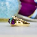 Amethyst & Blue Topaz Ring in 10ct Gold