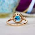 London Blue Topaz & Diamond Ring in 14ct Gold