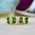 Emerald & Diamond Ring in 14ct Gold