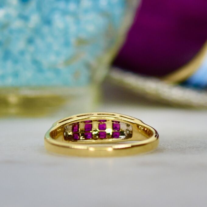 Ruby & Diamond Ring in 14ct Gold