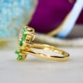 Emerald & Diamond Ring in 14ct Gold