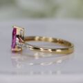 Synthetic Pink Sapphire Ring in 10ct Gold