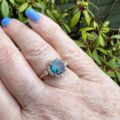 London Blue Topaz & Diamond Ring in 14ct Gold