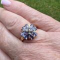 Tanzanite Cluster Ring in 14ct Gold