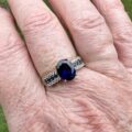 Blue & White Sapphire Ring in 10ct Gold