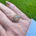 Ethiopian Opal and Topaz Ring in 10ct Gold