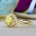 Opal & Diamond Ring in 14ct Gold