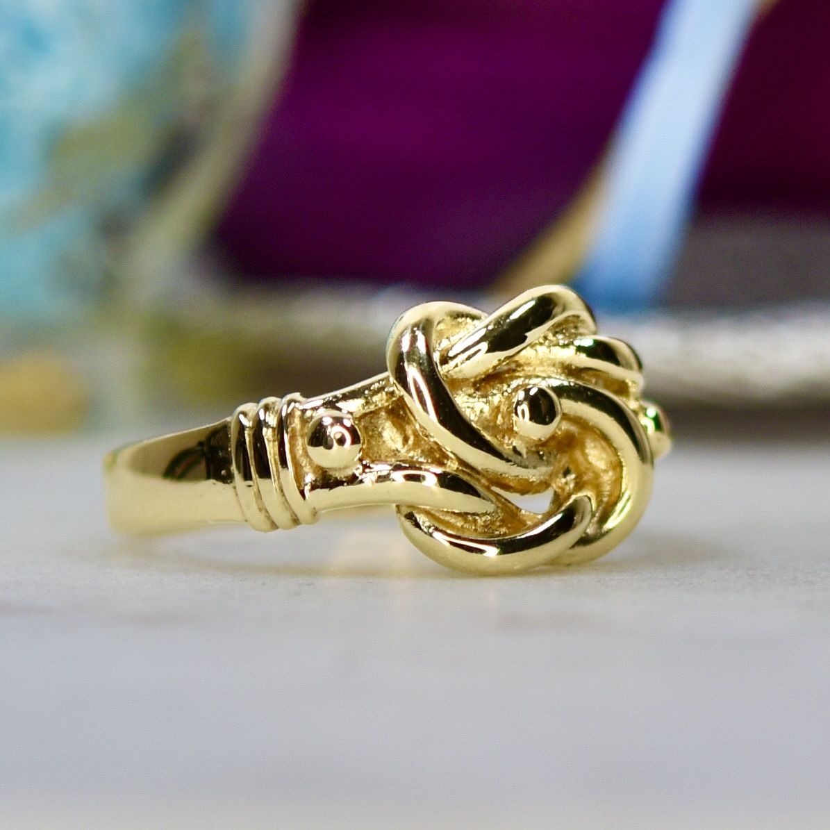 9ct gold knot deals ring