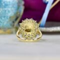 Citrine & Topaz Cluster Ring in 9ct Gold