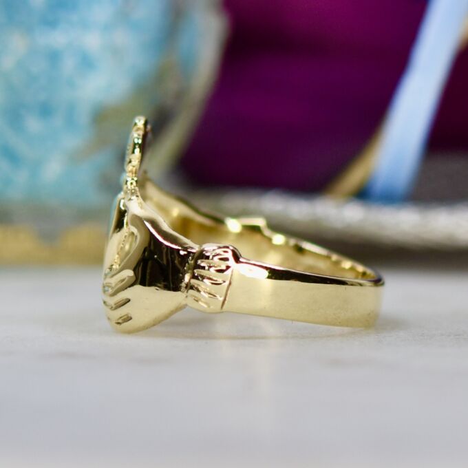 9ct Yellow Gold Claddagh Ring | Ramsdens Jewellery