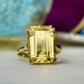 Citrine Solitaire Ring in 9ct Gold