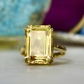 Citrine Solitaire Ring in 9ct Gold