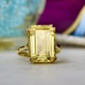 Citrine Solitaire Ring in 9ct Gold