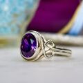 Amethyst Solitaire Ring in 9ct Gold