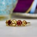 Citrine & Garnet Ring in 9ct Gold