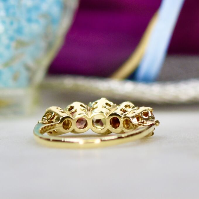 Citrine & Garnet Ring in 9ct Gold