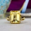 Citrine Solitaire Ring in 9ct Gold