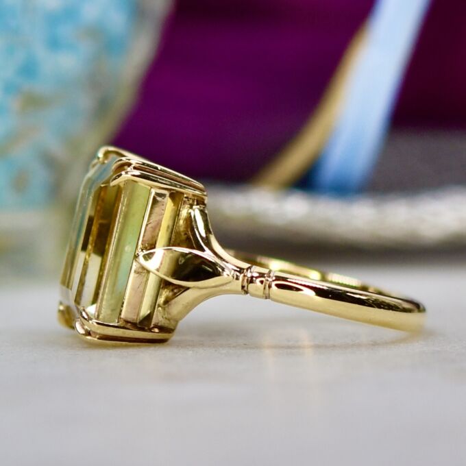 Citrine Solitaire Ring in 9ct Gold