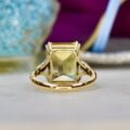 Citrine Solitaire Ring in 9ct Gold