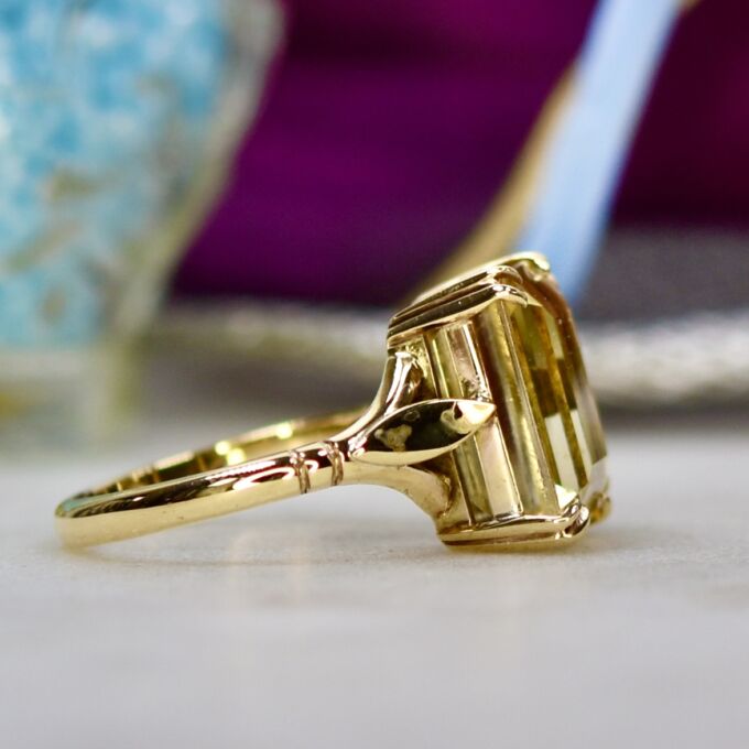 Citrine Solitaire Ring in 9ct Gold