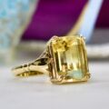 Citrine Solitaire Ring in 9ct Gold