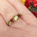 Citrine & Garnet Ring in 9ct Gold