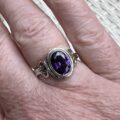Amethyst Solitaire Ring in 9ct Gold