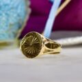 Patterned Signet Ring in 9ct Gold