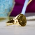 Patterned Signet Ring in 9ct Gold