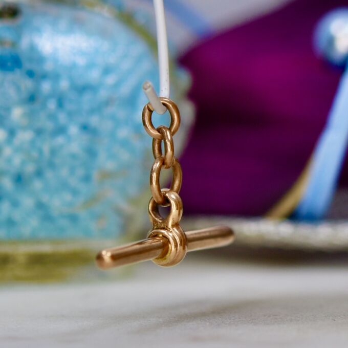 Edwardian T bar Pendant in 9ct Rose Gold