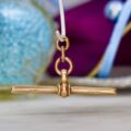 Edwardian T bar Pendant in 9ct Rose Gold