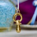 Dummy or Pacifier Charm Pendant in 9ct Gold