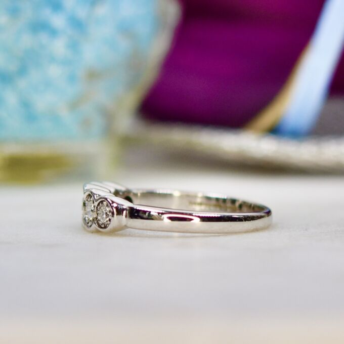 Five Stone Diamond Ring in 9ct White Gold