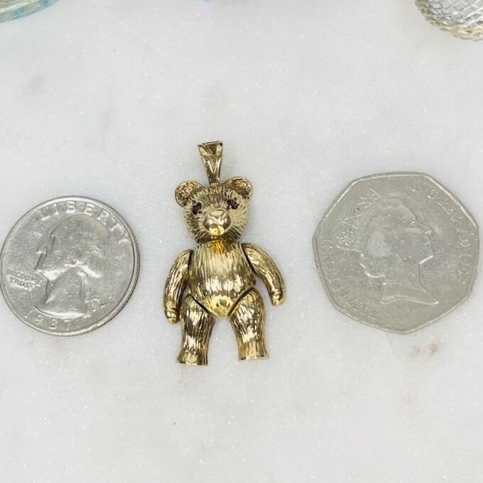 Teddy Bear Pendant in 9ct Gold