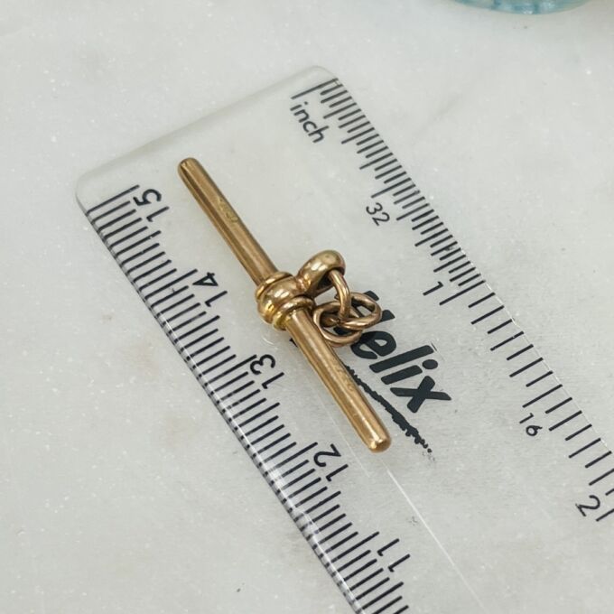 Edwardian T bar Pendant in 9ct Rose Gold