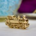 Steam Train Locomotive Pendant in 9ct Gold