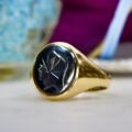 Hematite Centurion Intaglio Signet Ring in 9ct Gold