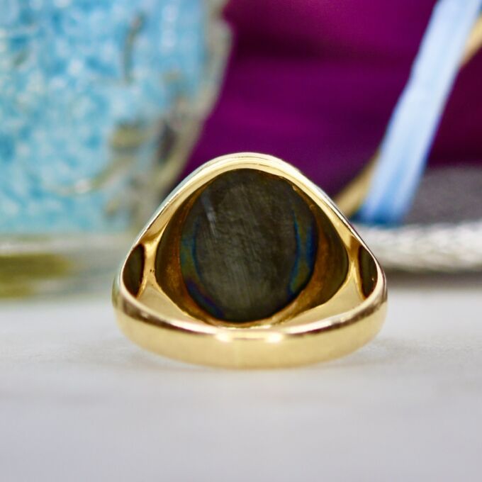 Hematite Centurion Intaglio Signet Ring in 9ct Gold
