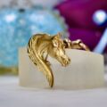 Designer Arabian Horse Head Brooch in 9ct Gold