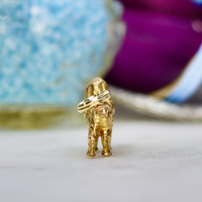 Spaniel Charm Pendant in 9ct Gold