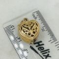 Opening Heart Ring Box Charm Pendant in 9ct Gold