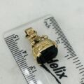 Onyx Fixed Fob Pendant in 9ct Gold
