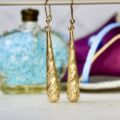 Ornate Torpedo Earrings in 9ct Gold
