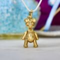 Articulated Teddy Bear Pendant in 9ct Gold