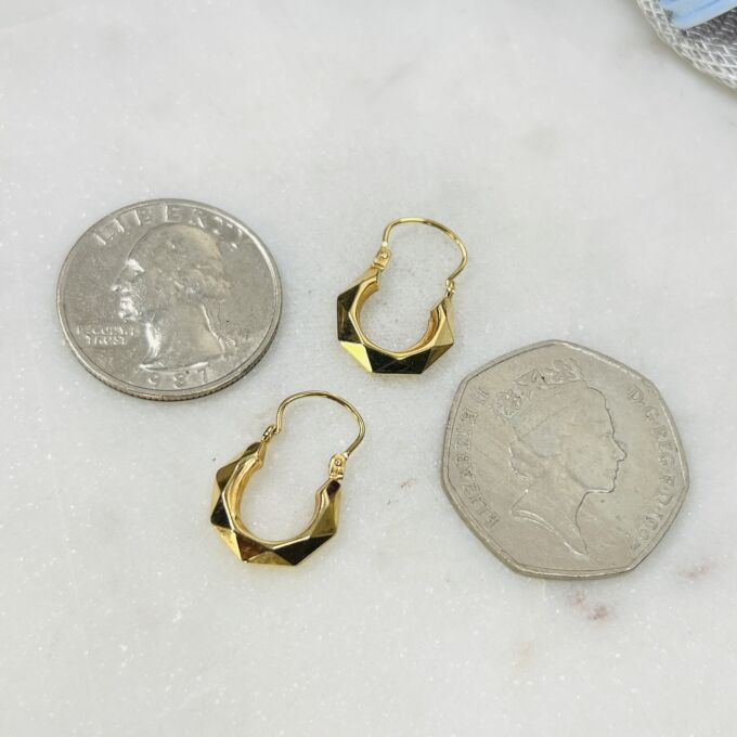 Small Hoop Earrings in 9ct Gold
