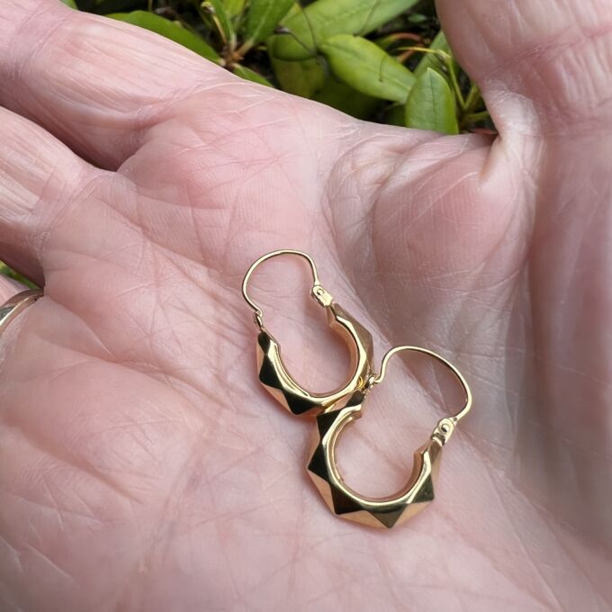 Small Hoop Earrings in 9ct Gold