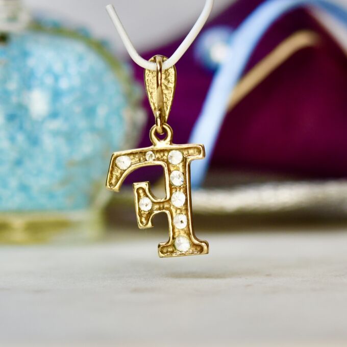 Letter F Pendant in 9ct Gold